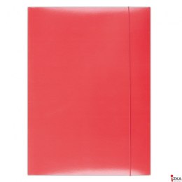 Teczka z gumką , karton, A4, 300gsm, 3-skrz., czerwona, typu OFFICE PRODUCTS 21191131-04