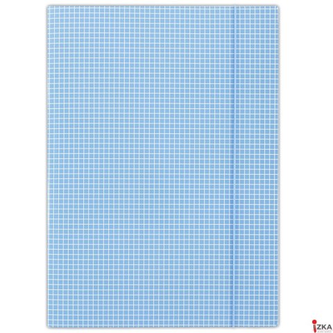 Teczka z gumką w kratkę-nieb. FEP10