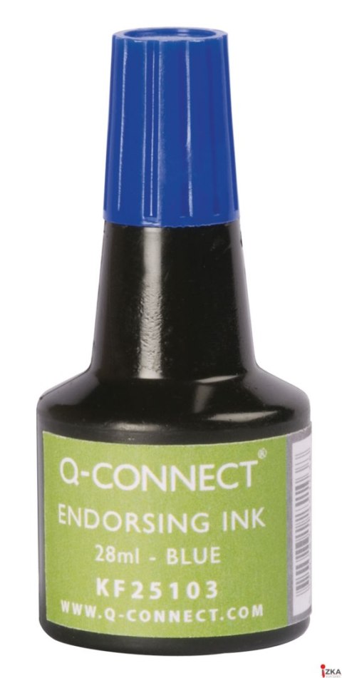 Tusz do pieczątek , 28ml, niebieski, typu Q-CONNECT KF25103