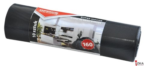 Worki na śmieci domowe , super mocne (LDPE), 160l, 10szt., czarne, typu OFFICE PRODUCTS 22022242-05