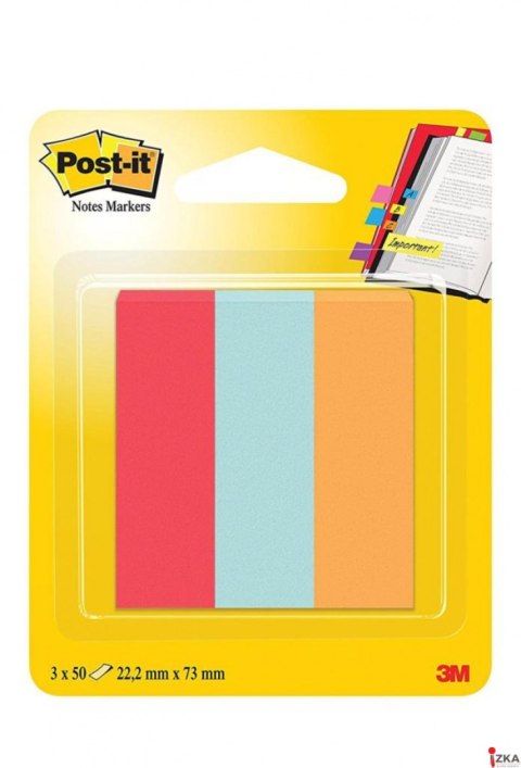 Zakładki indeksujące POST-IT_ (671-PBO), papier, 22,2x73mm, 3x50 kart., mix kolorów, 3M-70005292209