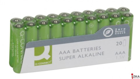 Baterie super-alkaliczne Q-CONNECT AAA, LR03, 1,5V, 20szt. KF10849