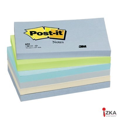 Bloczek 76x127 pal.MINERAL 655ML (6) POST-IT 3M