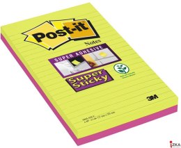 Bloczek samoprzylepny POST-IT_ Super Sticky XXXL w linię (5845- SS), 127x203mm, 2x45 kart., paleta marrakesz