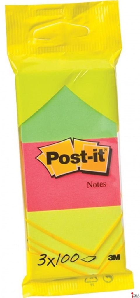 Bloczki samoprzylepne POST-IT_ (6812) zawieszka, 38x51mm, 3x100 kart., mix kolorów