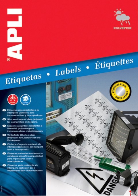 Etykieta 10071 210*197 (20)*** srebrne LASER APLI