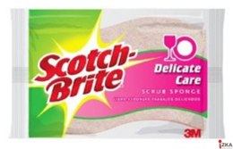 Gąbka do zmywania SCOTCH BRITE, celulozowa, do szkła i porcelany, różowa