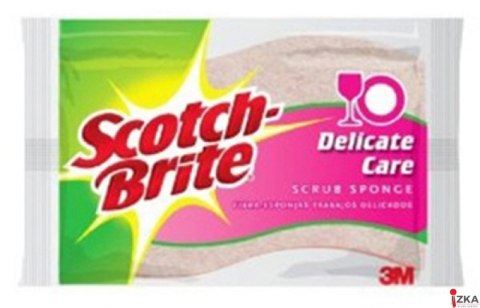 Gąbka do zmywania SCOTCH BRITE, celulozowa, do szkła i porcelany, różowa