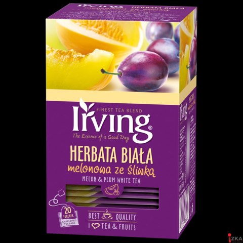 Herbata IRVING melon ze śliwką 20t biała