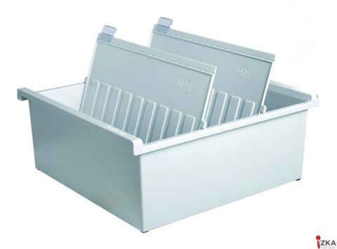 Kartoteka otwarta polistyren A4 szara HAN Kartei HN954011-13