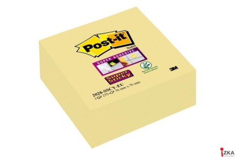 Kostka samoprzylepna POST-IT_ Super Sticky (2028-SSCY), 76x76mm, 270 kart., żółta