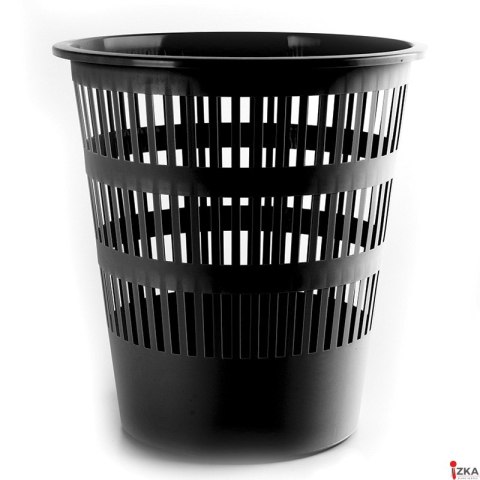 Kosz plastik 12L czarny D307 DONAU dziurkowany