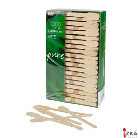 Mieszadełka drewniane 13 cm op.1000szt wiosło PURE 16715