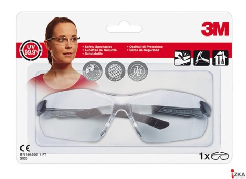 Okulary ochronne 3M Clear (2820), transparentne