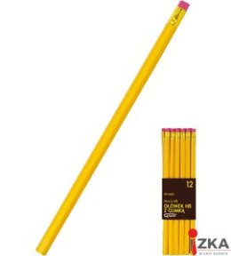 Ołówek z gumką 6602, żółty, 12 szt. FIORELLO 160-1764