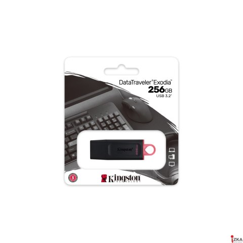 Pamięć Pendrive KINGSTON 256GB USB 3.2 Data Traveler Exodia czarny