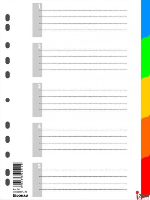 Przek.A4 5kol.kart.7704095-99X DONAU