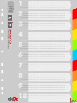Przekładki kart.DOX A4 kolor 7710095-99X DONAU