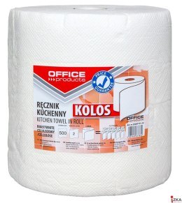 Ręczniki kuchenne celulozowe Kolos, 2-warstwowe, 500 listków, 100m, białe, typu OFFICE PRODUCTS 22047171-14