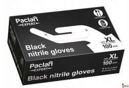 Rękawice nitrylowe czarne XL 100szt. PACLAN