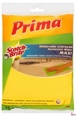 Ściereczki uniwersalne PRIMA Maxi Jak bawełna, 15szt., żółte