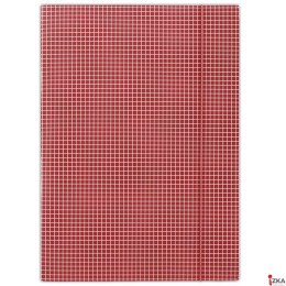 Teczka z gumką w kratę czerw. FEP04