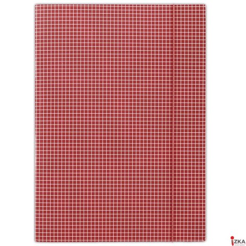 Teczka z gumką w kratę czerw. FEP04