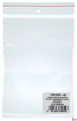 Torebka strunowa DONAU, PP, 80x180mm, 100szt., transparentna