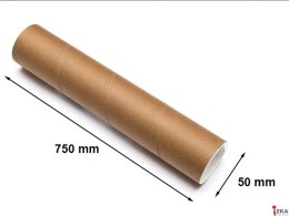 Tuba kartonowa z zatyczkami na B1 50mmx750mm