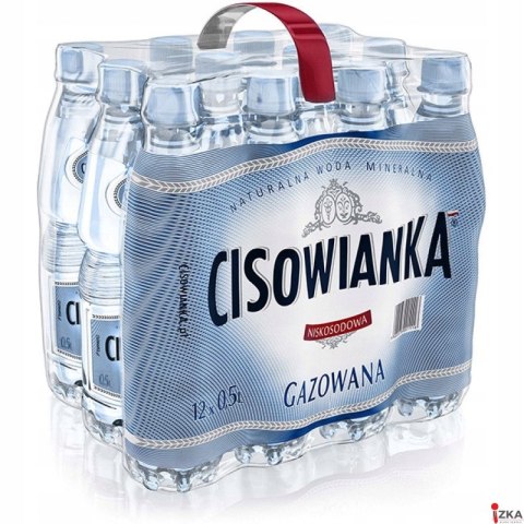 Woda CISOWIANKA 0.5l gazowana zgrzewka 12 szt. KAUCJA