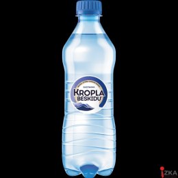 Woda KROPLA BESKIDU gazowana 0.5L butelka PET zgrzewka 12 szt. KAUCJA