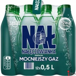 Woda NAŁĘCZOWIANKA mocniejszy gaz 0.5L butelka PET zgrzewka 12 szt. KAUCJA