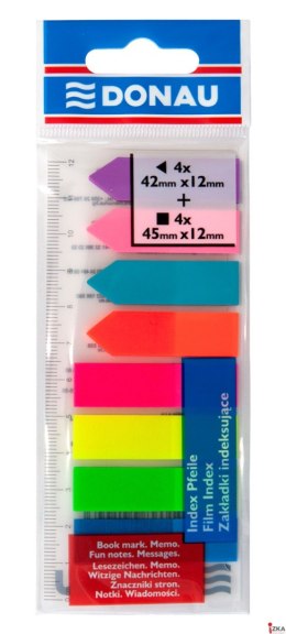 Zakładki index.4x45x12/25+4xstrzałka 8kol neon transp.7579001PL-99
