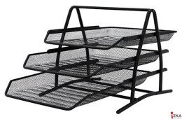 Zestaw 3 szuflad matal siatka czarny KF00823 Q-CONNECT 278X275X350