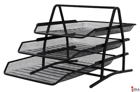 Zestaw 3 szuflad matal siatka czarny KF00823 Q-CONNECT 278X275X350