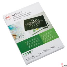 Folia do laminacji Matt, A3, 125 mic, matowa, 3747235, GBC
