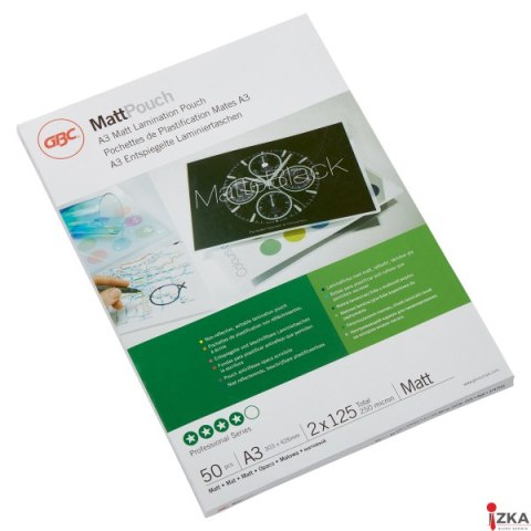 Folia do laminacji Matt, A3, 125 mic, matowa, 50 szt., 3747521, GBC