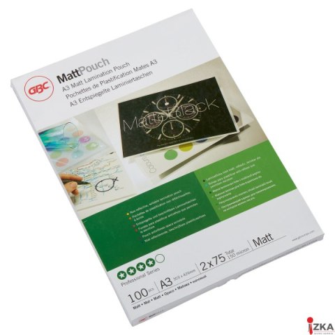 Folia do laminacji Matt, A3, 75 mic, matowa, 41660E, GBC