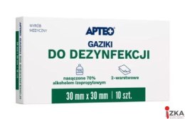 Gaziki do dezynfekcji nasączone alkoholem Alcohol Pad, 10 sztuk 30x30mm