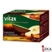 Herbata VITAX owocowo-ziołowa, gruszka i cynamon, 15 kopert, 419766