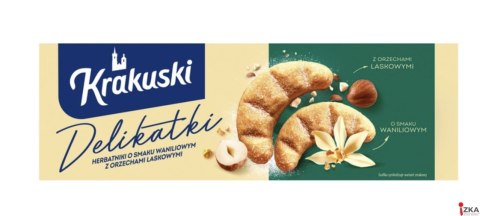 KRAKUSKI Delikatki Herbatniki o smaku waniliowym z orzechami laskowymi 125 g