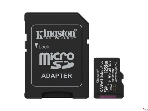 Karta pamięci Canvas Plus Gen3 MicroSD + adapter 128GB Kingston
