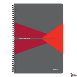 Kołonotatnik Office Card A4, w kratkę, czerwony 46471025