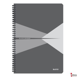 Kołonotatnik Office Card A4, w kratkę, szary 46471085