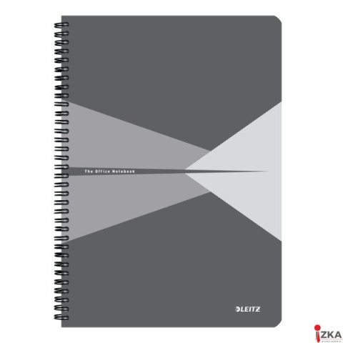 Kołonotatnik Office Card A4, w kratkę, szary 46471085