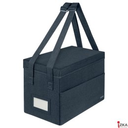 Kompaktowa torba na akcesoria Leitz Fabric, do pracy przy gorących biurkach, z pokrywką, ciemnoszara 67240089.