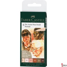 Komplet cienkopisów PITT ARTIST PEN BRUSH 6kol. etui 167167FC SALE