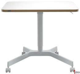 Małe biurko Leitz Ergo do pracy w pozycji siedzącej i stojącej, białe 65360001