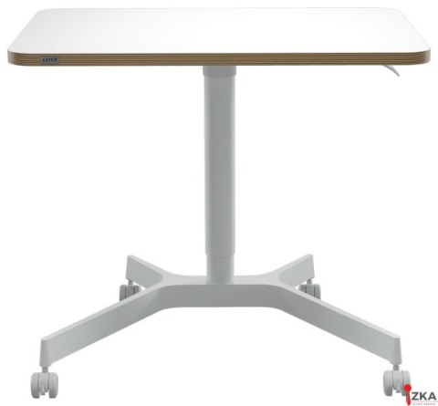 Małe biurko Leitz Ergo do pracy w pozycji siedzącej i stojącej, białe 65360001