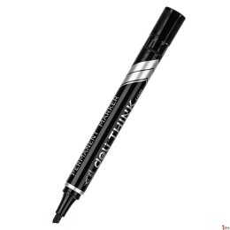 Marker permanentny ścięty 1,5_5 mm, czarny, EU10120, Deli.